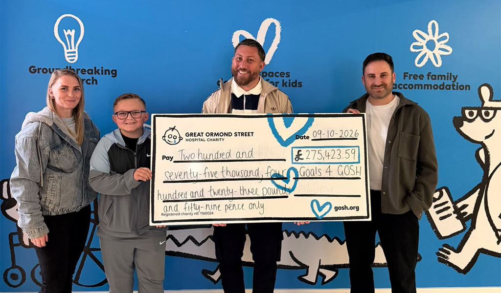 Goals 4 GOSH Surpasses £275,000 for Great Ormond Street Hospital Charity